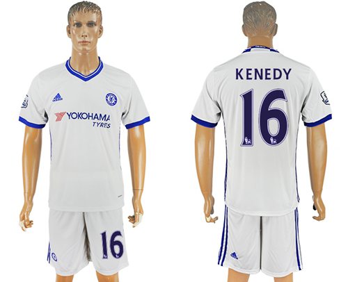 Chelsea #16 Kenedy White Soccer Club Jersey
